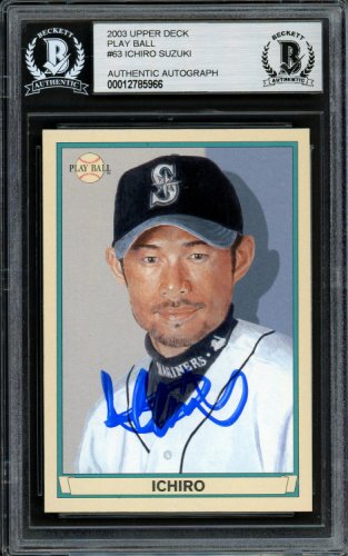 Ichiro Suzuki Autographed Signed 2003 UDA Play Ball Card #63 Seattle Mariners Beckett Beckett 