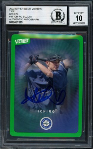 Ichiro Suzuki Autographed Signed 2003 UDA Victory Card #81 Seattle Mariners Auto Grade 10 Beckett Beckett 