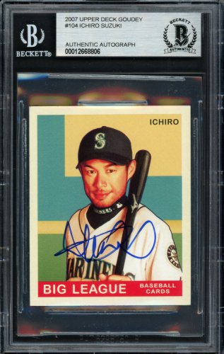 Ichiro Suzuki Autographed Signed 2007 UDA Goudey Card #104 Seattle Mariners Beckett Beckett 