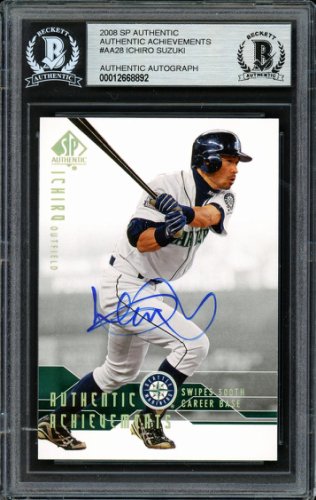 Ichiro Suzuki Autographed Signed 2008 Sp Authentic Achievements Card #Aa-28 Seattle Mariners Beckett Beckett 
