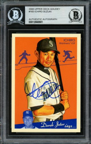 Ichiro Suzuki Autographed Signed 2008 UDA Goudey Card #165 Seattle Mariners Beckett Beckett 