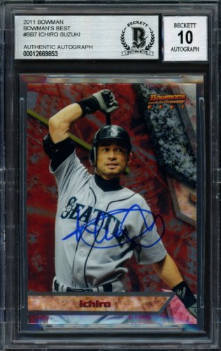 Ichiro Suzuki Autographed Signed 2011 Bowman's Best Card #Bb7 Seattle Mariners Auto Grade 10 Beckett Beckett 