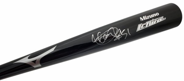 Ichiro Suzuki Autographed Signed Black Mizuno Game Model Bat Seattle Mariners "#51" Is Holo #197023 