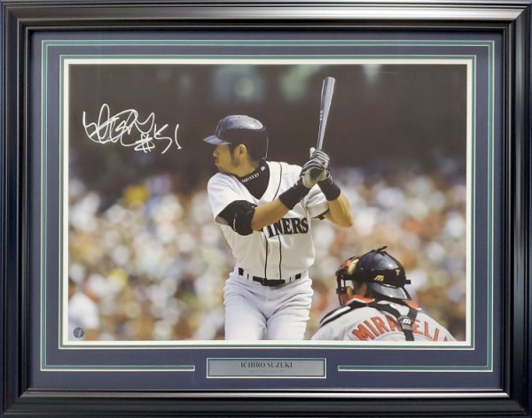 Ichiro Suzuki Autographed Signed Framed 20X28 Photo Seattle Mariners "#51" Is Holo #193886 