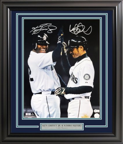 Ichiro Suzuki & Ken Griffey Jr. Autographed Signed Framed 16X20 Photo Seattle Mariners Spotlight Beckett Beckett 