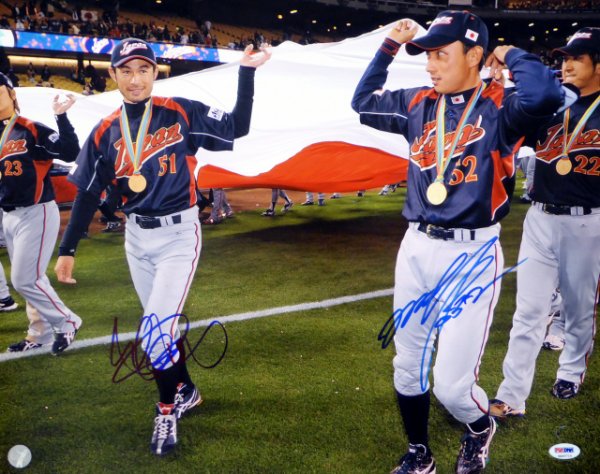 Ichiro Suzuki & Munenori Kawasaki Autographed Signed 16X20 Photo Wbc Team Japan PSA/DNA Itp #43114 
