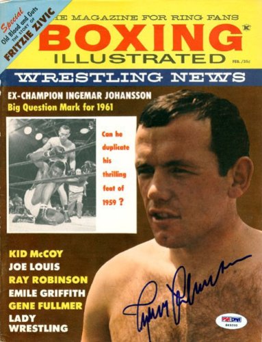 Ingemar Johansson Autographed Boxing Illustrated Magazine Cover PSA/DNA