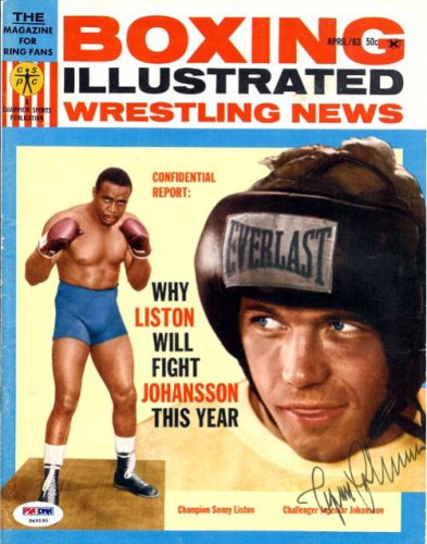 Ingemar Johansson Autographed Boxing Illustrated Magazine Cover PSA/DNA