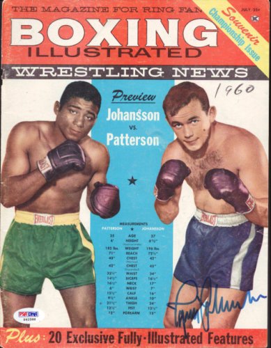 Ingemar Johansson Autographed Boxing Illustrated Magazine Cover PSA/DNA