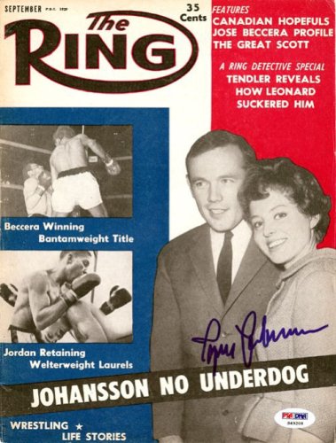 Ingemar Johansson Autographed The Ring Magazine Cover PSA/DNA