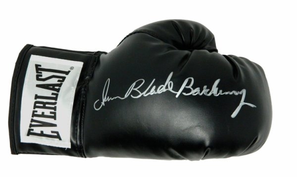Iran Barkley Autographed Signed Everlast Black Boxing Glove w/Blade 