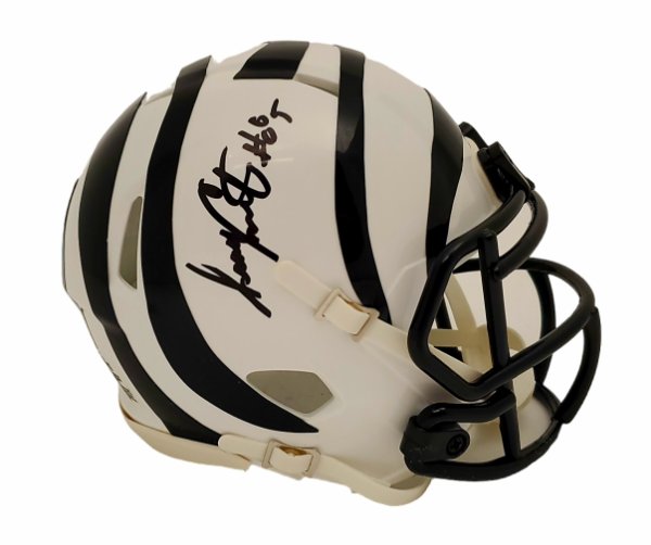 Isaac Curtis Cincinnati Bengals Autographed Signed White Alternate Mini Helmet w/ Cut Stripe - Beckett Authentic 