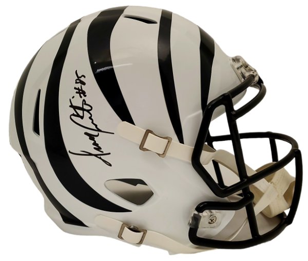 Isaac Curtis Cincinnati Bengals Autographed Signed White Alternate Speed Replica Helmet - Beckett Authentic 