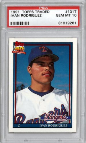 Ivan Rodriguez Nationals Autographed MLB Bud Selig Baseball W/ PSA COA VG  Cond.