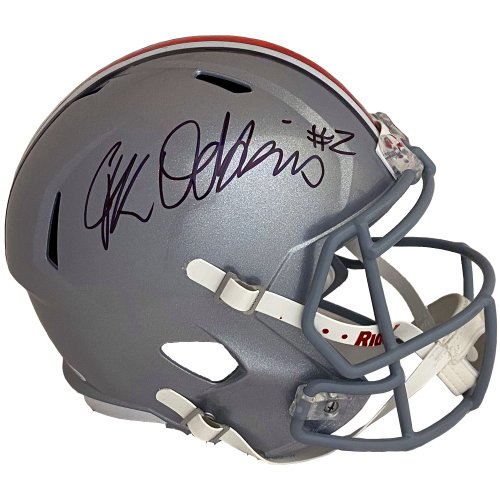 J.K. Dobbins Autographed Signed Ohio State Buckeyes Full Size Riddell Rep Speed Helmet- JSA 