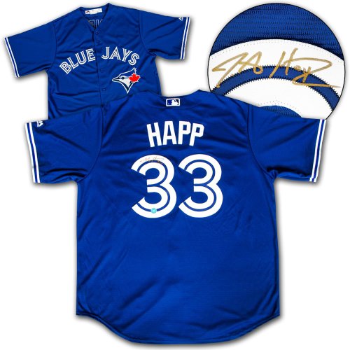 JA Happ Toronto Blue Jays Autographed Signed Baseball Jersey