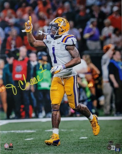 Ja'marr Chase Autographed Signed LSU Tigers 16X20 Photo Beckett Witnessed 2020 National Championship 