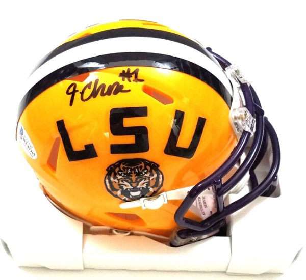 Ja'marr Chase Autographed Signed LSU Tigers Mini Helmet Beckett Witnessed 