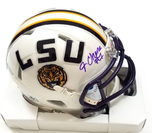 Ja'marr Chase Autographed Signed LSU Tigers White Mini Helmet Beckett Witnessed 
