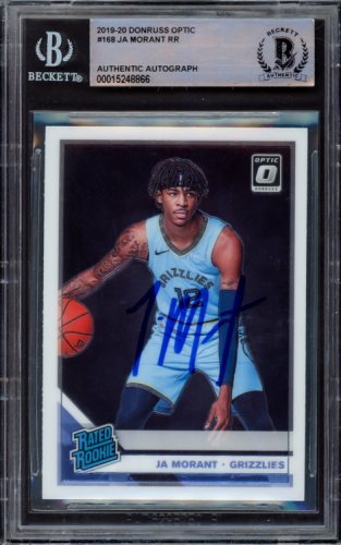 Ja Morant Authentic Signed Teal Throwback Pro Style Framed Jersey BAS
