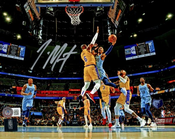 Ja Morant Autographed Signed 8X10 Photo Memphis Grizzlies Vs. Lebron James Beckett Beckett Qr #218587 