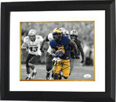 Jabrill Peppers Autographed Signed Michigan Wolverines Spotlight Run 8X10 Photo Custom Framing- JSA 