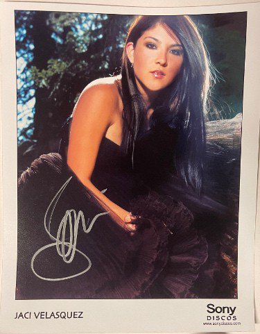 Jaci Velasquez Autographed Signed Sony Promo 8x10 Photo - COA (Christian/Latin) 