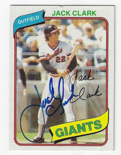 Jack Clark Autographed Signed 1980 Topps Card - Autographs
