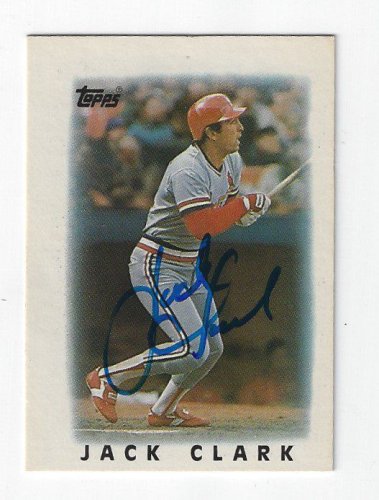 Jack Clark Autographed Signed 1986 Topps Mini Card - Autographs
