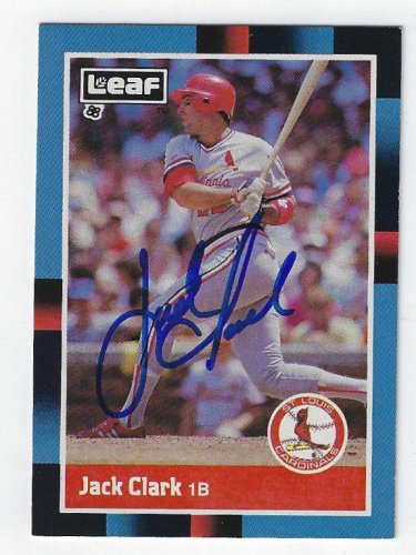 Jack Clark Autographed Signed 1988 Donruss Leaf - Autographs