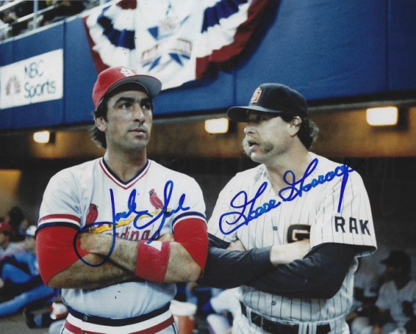 Jack Clark Autographed Signed Cardinals & Goose Gossage Padres 8X10 Photo - Autographs