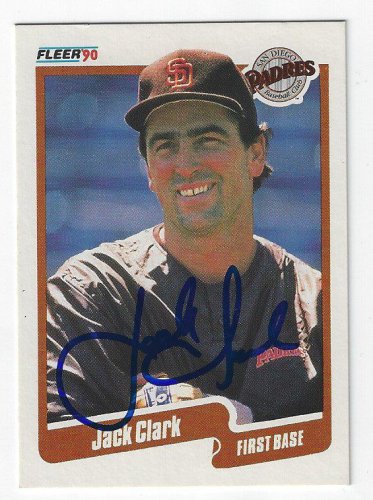 Jack Clark Autographed Signed San Diego Padres 1990 Fleer Card - Autographs