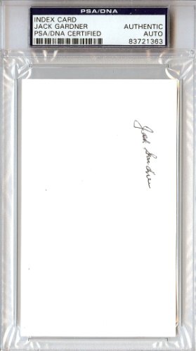 Jack Gardner Autographed 3X5 Index Card Kansas State Wildcats Coach PSA/DNA