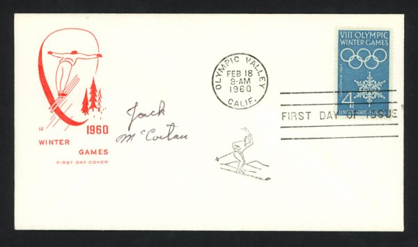 Jack Mccartan Autographed Signed First Day Cover 1960 Olympics Hockey Team Usa #159567 
