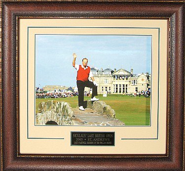 Jack Nicklaus 2005 British Open Farewell 16X20 Photo Premium Leather Framing & V-Groove Matting 