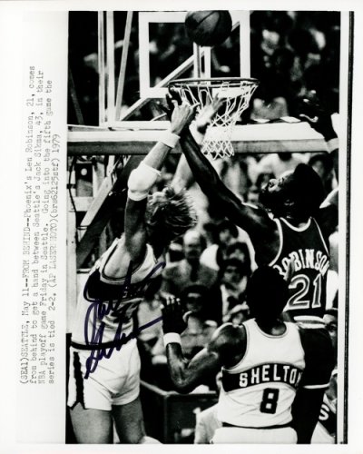 Jack Sikma Autographed Signed 8X10 Wire Photo Seattle Supersonics Mcs Holo #70253 