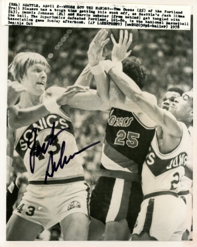 Jack Sikma Autographed Signed 8X10 Wire Photo Seattle Supersonics Mcs Holo #70265 