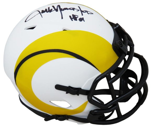 Jack Youngblood Autographed Signed Los Angeles Rams Lunar Eclipse White Matte Riddell Speed Mini Helmet w/HF'01 