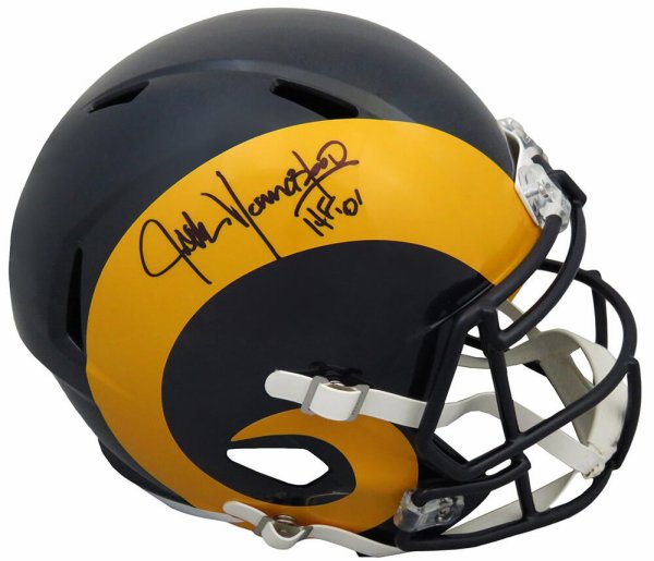 Jack Youngblood Autographed Signed Los Angeles Rams Throwback Riddell Full Size Speed Replica Helmet w/HF'01 