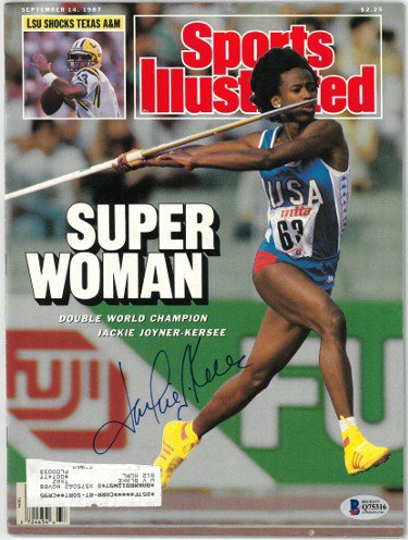 Jackie Joyner-Kersee Autographed Signed Sports Illustrated Full Magazine 9/14/1987- Beckett/BAS #Q75316 (Olympics) 