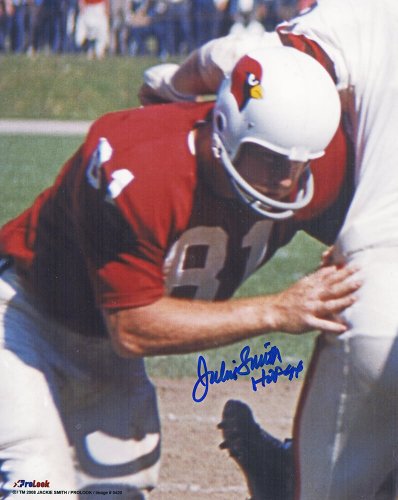 Jackie Smith Signed Cardinals Action 8x10 Photo w/HOF'94