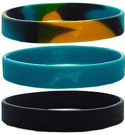 Jacksonville Jaguars Rubber Wristbands 3 Pack 