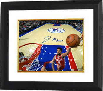 Jahlil Okafor Autographed Signed Philadelphia 76ers 8x10 Photo Custom Framing #8 (horizontal dunk) 