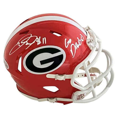Jake Fromm Autographed Signed Riddell Speed Mini Helmet with Go Dawgs Inscription - BAS 