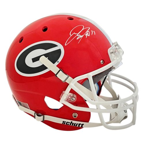 Jake Fromm Autographed Signed Schutt Full Size Rep Helmet with 11 Inscription-BAS 