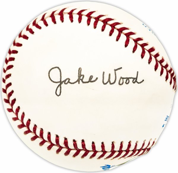 Jake Wood Autographed Official Al Baseball Detroit Tigers Beckett Beckett Qr #Bm25069