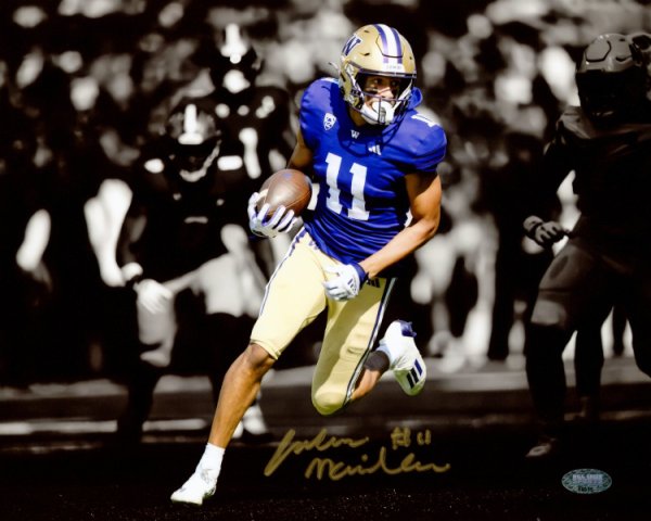 Jalen Mcmillan Autographed Signed 8X10 Photo Washington Huskies Spotlight Mcs Holo #222068 