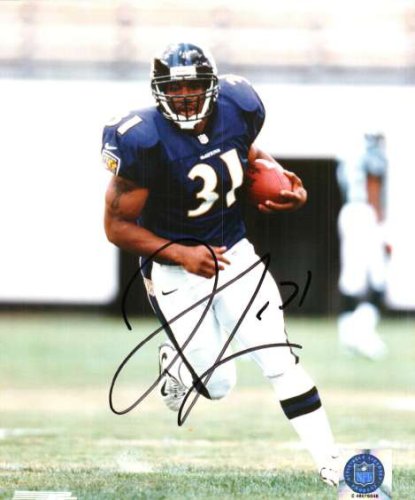 Jamal Lewis Autographed Signed 8X10 Baltimore Ravens Photo - Autographs