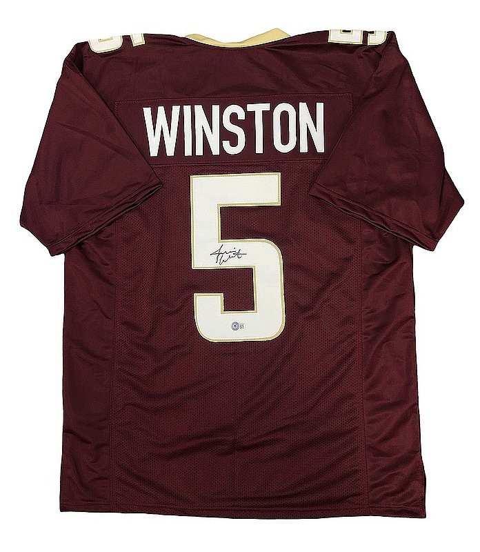 Jameis Winston Autographed Signed Florida State Seminoles Custom #5 Garnet Jersey-Beckett QR