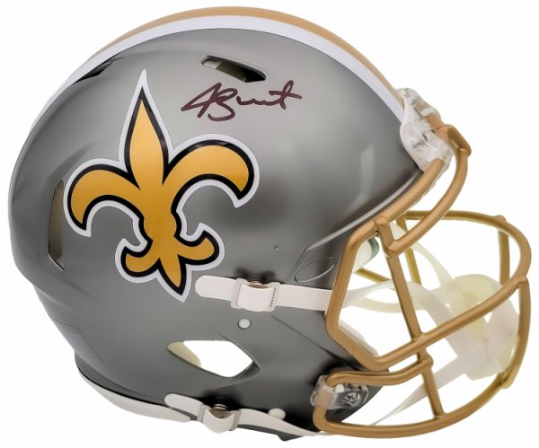 Jameis Winston Autographed Signed New Orleans Saints Flash Gray Full Size Authentic Speed Helmet Beckett Beckett Qr #202999 